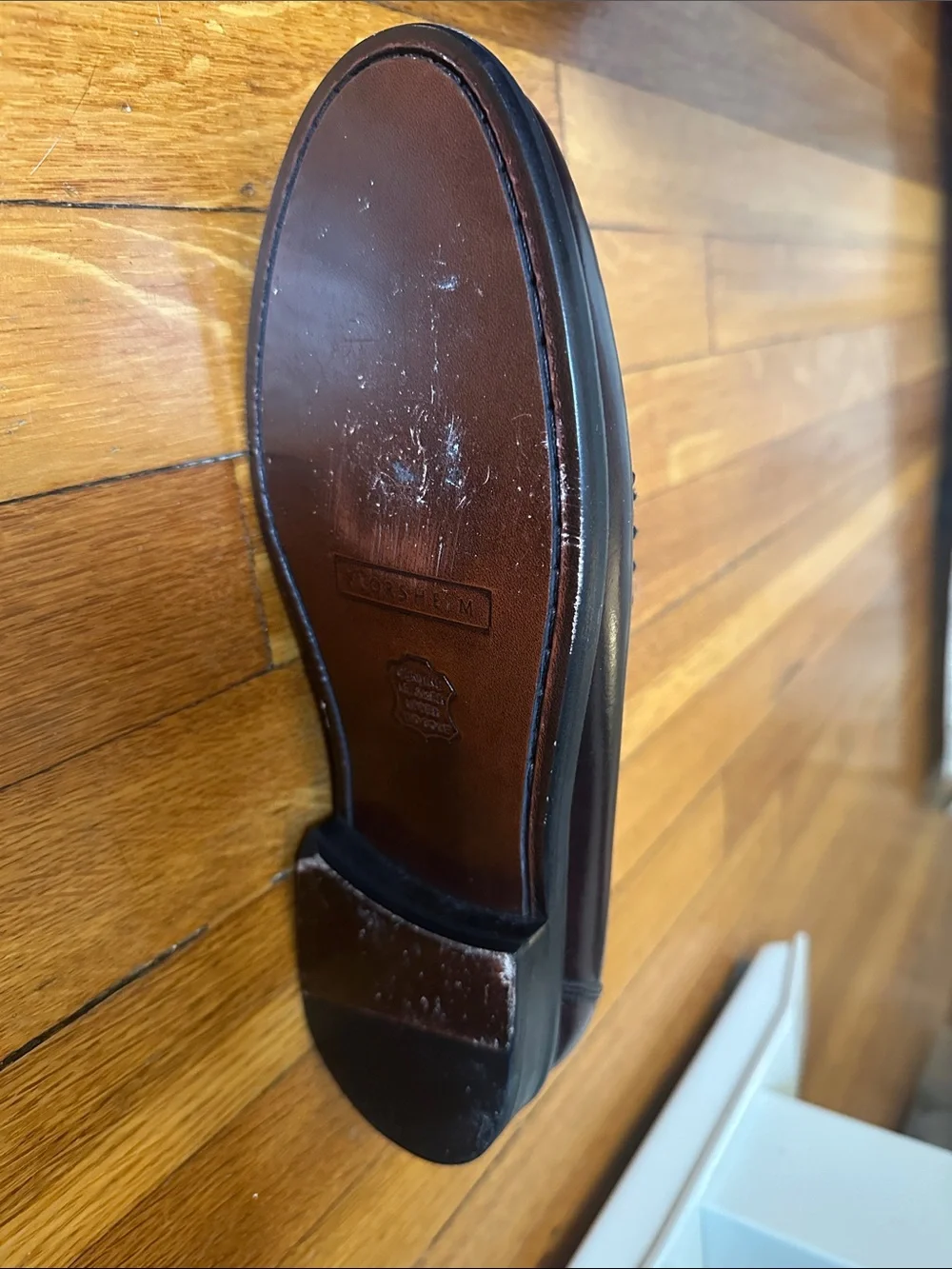 Florsheim Men’s Dark Burgundy Leather Penny Loafers
